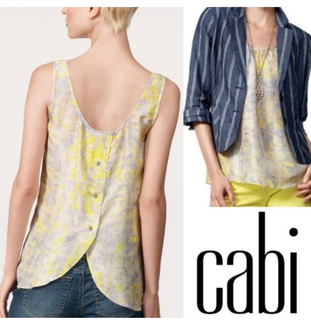 Cabi 811 Whisper silk button blouse top size S